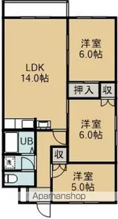 ピアコート神山【2階】の間取り